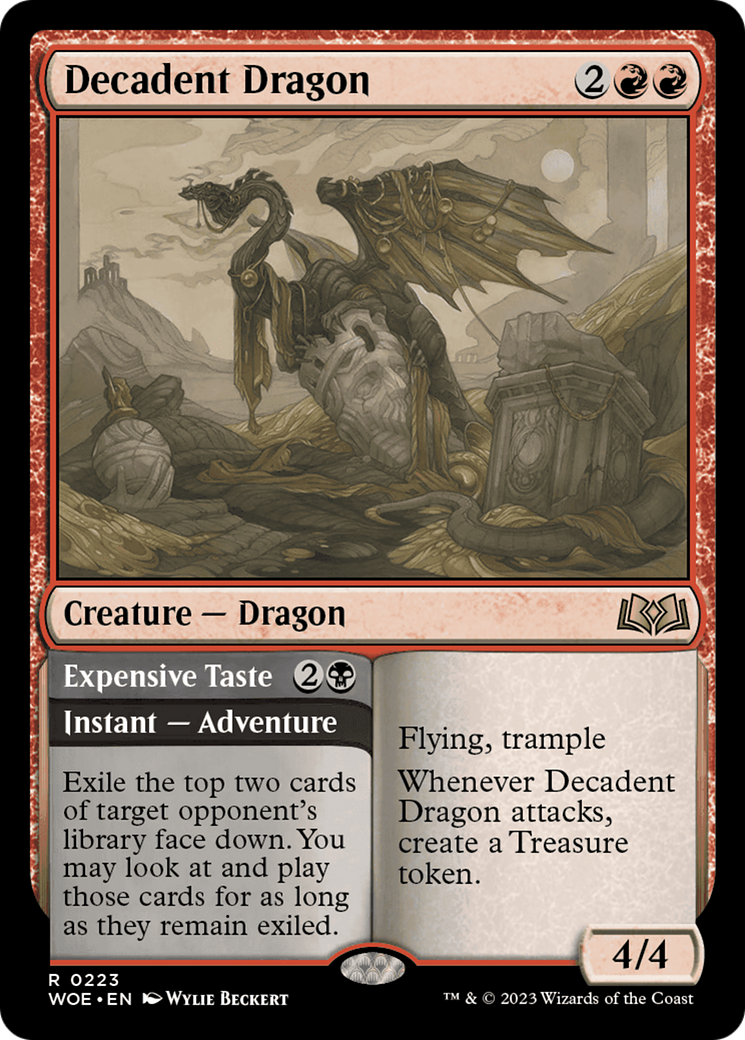 Decadent Dragon // Expensive Taste [Wilds of Eldraine] | Dragon's Lair Comics and Fantasy Houston TX