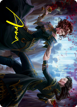 Falkenrath Celebrants 1 Art Card (Gold-Stamped Signature) [Innistrad: Crimson Vow Art Series] | Dragon's Lair Comics and Fantasy Houston TX