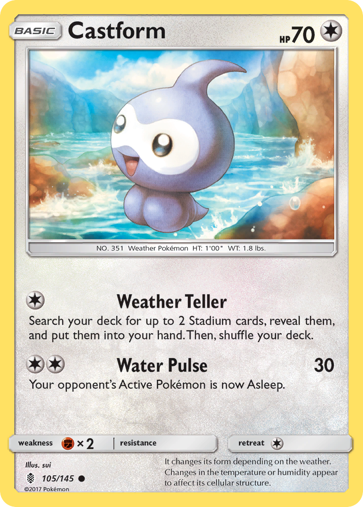 Castform (105/145) [Sun & Moon: Guardians Rising] | Dragon's Lair Comics and Fantasy Houston TX