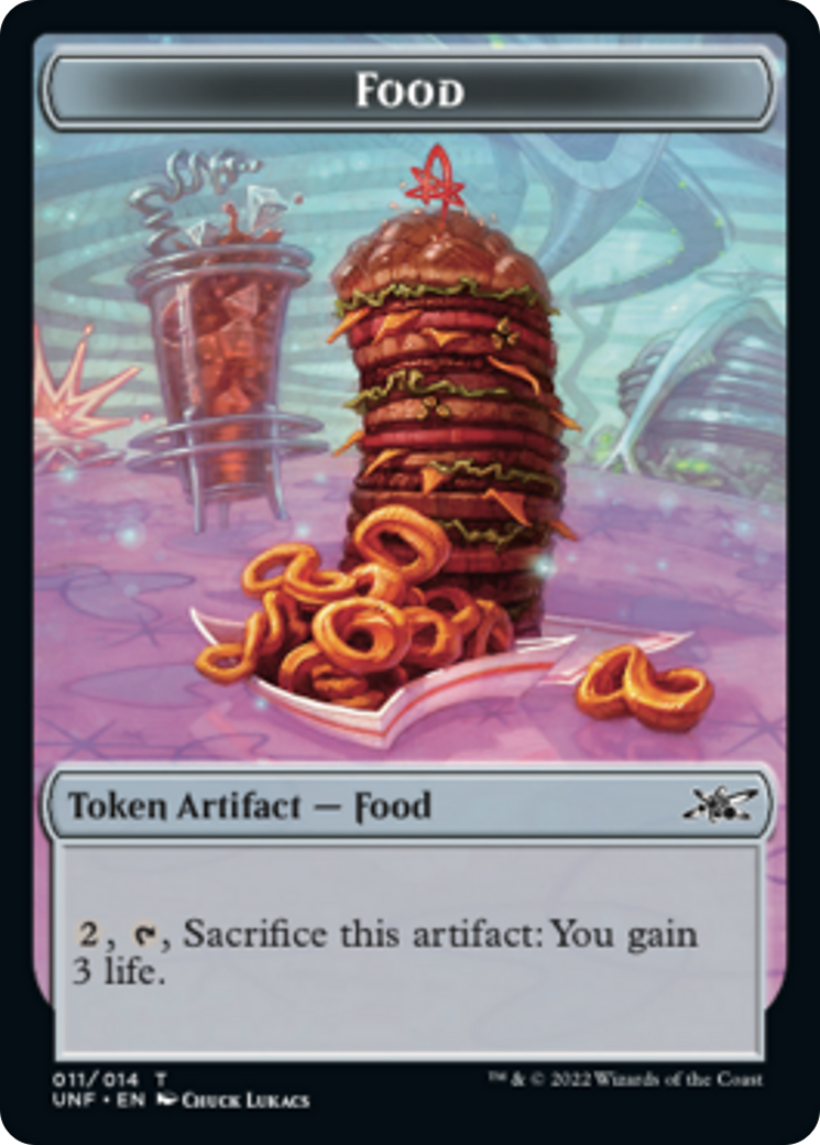 Clown Robot (003) // Food (011) Double-Sided Token [Unfinity Tokens] | Dragon's Lair Comics and Fantasy Houston TX