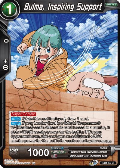 Bulma, Inspiring Support (EB1-50) [Battle Evolution Booster] | Dragon's Lair Comics and Fantasy Houston TX