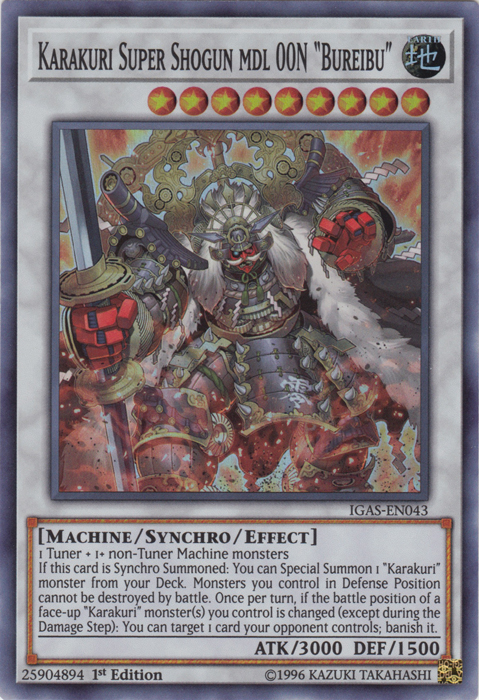Karakuri Super Shogun mdl 00N "Bureibu" [IGAS-EN043] Super Rare | Dragon's Lair Comics and Fantasy Houston TX
