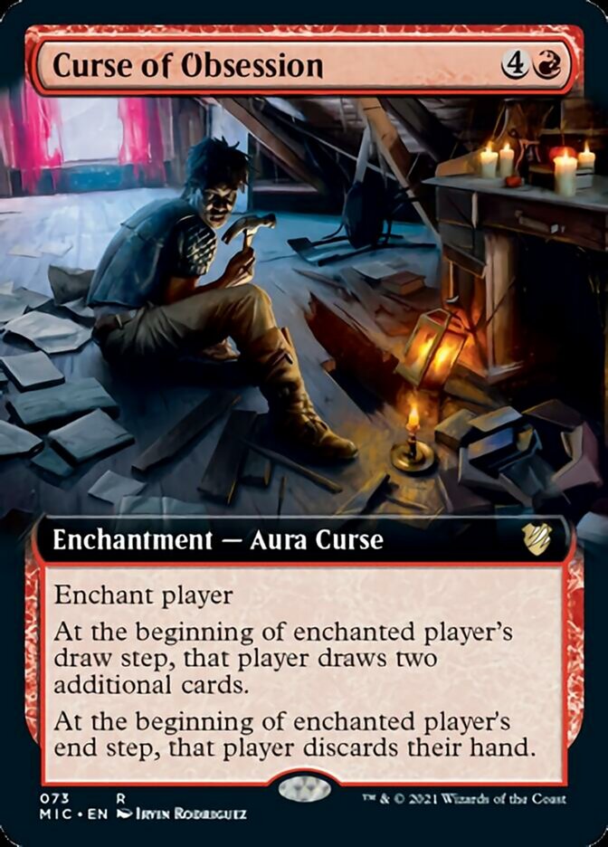 Curse of Obsession (Extended Art) [Innistrad: Midnight Hunt Commander] | Dragon's Lair Comics and Fantasy Houston TX