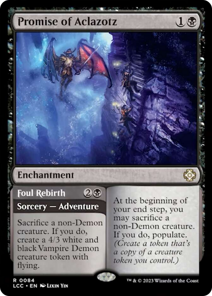 Promise of Aclazotz // Foul Rebirth [The Lost Caverns of Ixalan Commander] | Dragon's Lair Comics and Fantasy Houston TX