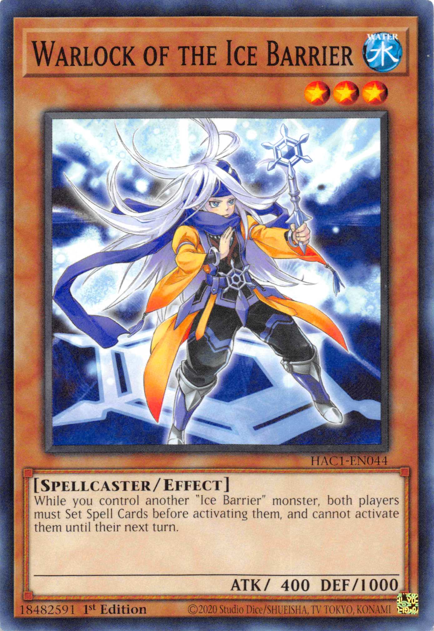 Warlock of the Ice Barrier (Duel Terminal) [HAC1-EN044] Parallel Rare | Dragon's Lair Comics and Fantasy Houston TX