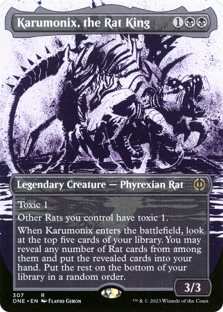 Karumonix, the Rat King (Borderless Ichor) [Phyrexia: All Will Be One] | Dragon's Lair Comics and Fantasy Houston TX