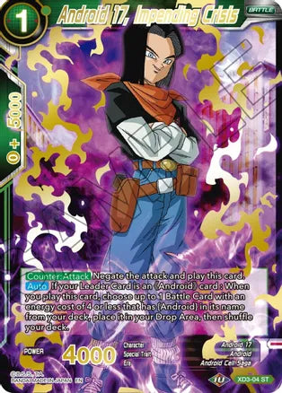 Android 17, Impending Crisis (Gold Stamped) (XD3-04) [Mythic Booster] | Dragon's Lair Comics and Fantasy Houston TX