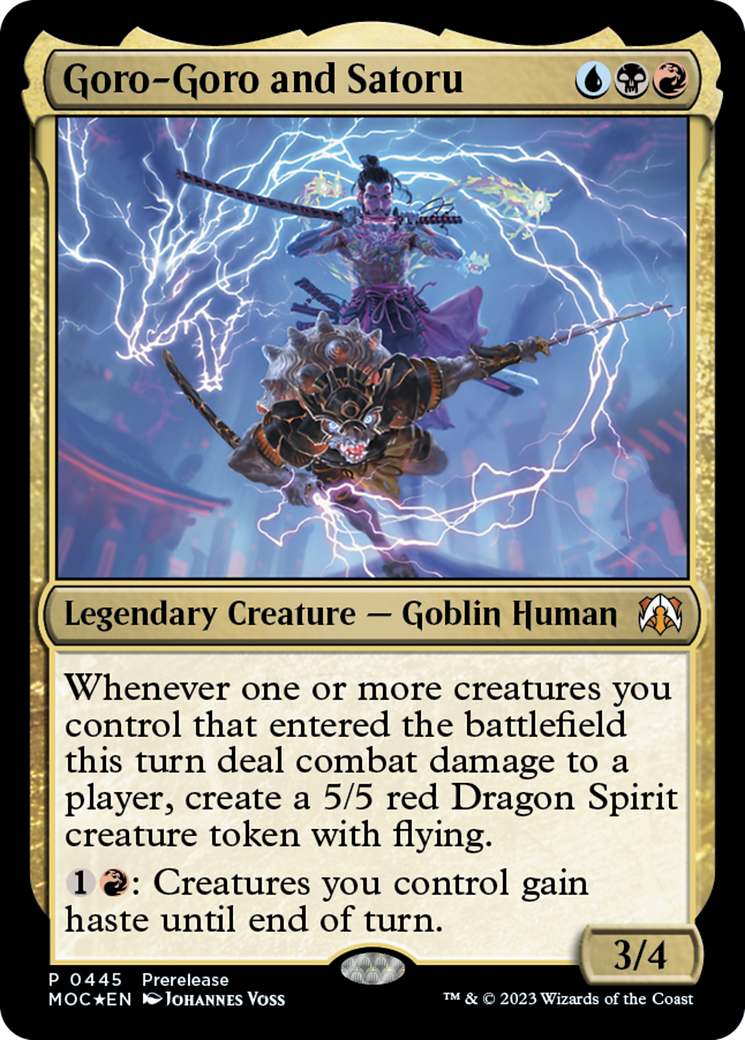 Goro-Goro and Satoru [March of the Machine Commander Prerelease Promos] | Dragon's Lair Comics and Fantasy Houston TX