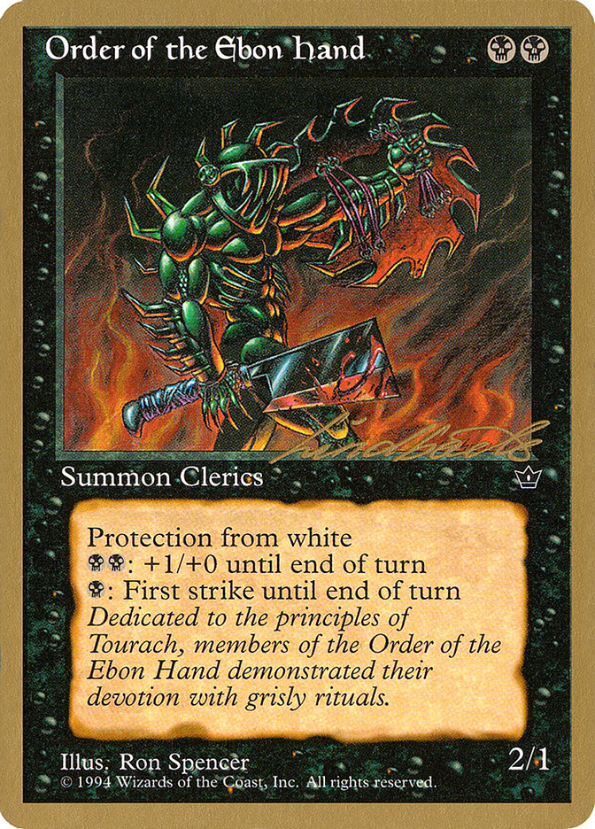 Order of the Ebon Hand (Spencer) (Leon Lindback) [Pro Tour Collector Set] | Dragon's Lair Comics and Fantasy Houston TX