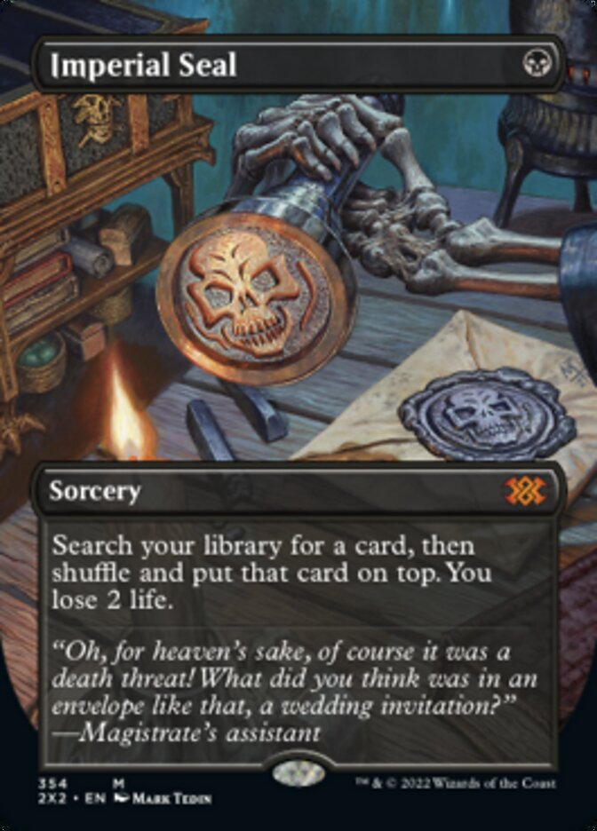 Imperial Seal (Borderless Alternate Art) [Double Masters 2022] | Dragon's Lair Comics and Fantasy Houston TX