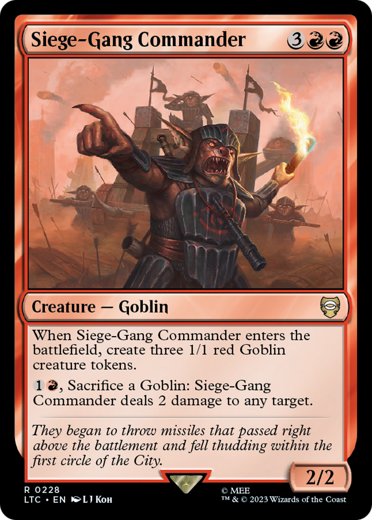 Siege-Gang Commander [The Lord of the Rings: Tales of Middle-Earth Commander] | Dragon's Lair Comics and Fantasy Houston TX