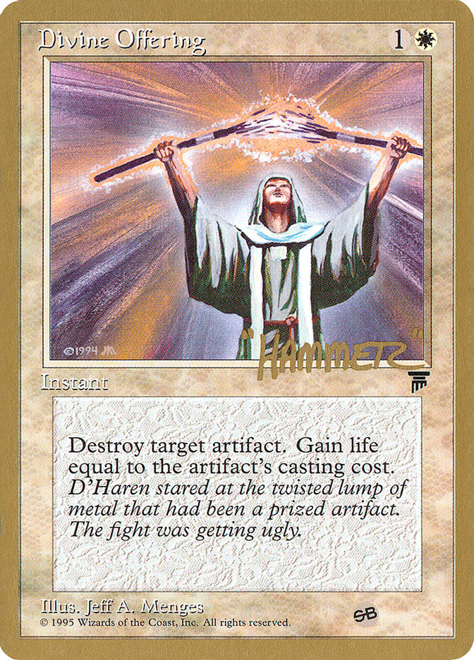 Divine Offering (Shawn "Hammer" Regnier) (SB) [Pro Tour Collector Set] | Dragon's Lair Comics and Fantasy Houston TX