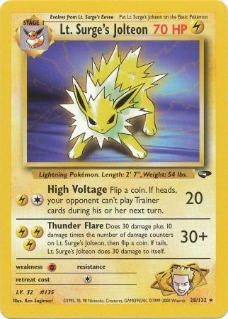Lt. Surge's Jolteon (28/132) [Gym Challenge Unlimited] | Dragon's Lair Comics and Fantasy Houston TX