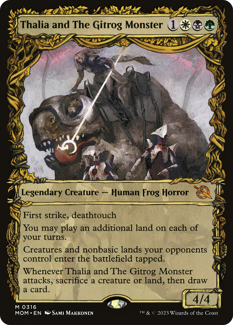 Thalia and The Gitrog Monster (Showcase Planar Booster Fun) [March of the Machine] | Dragon's Lair Comics and Fantasy Houston TX