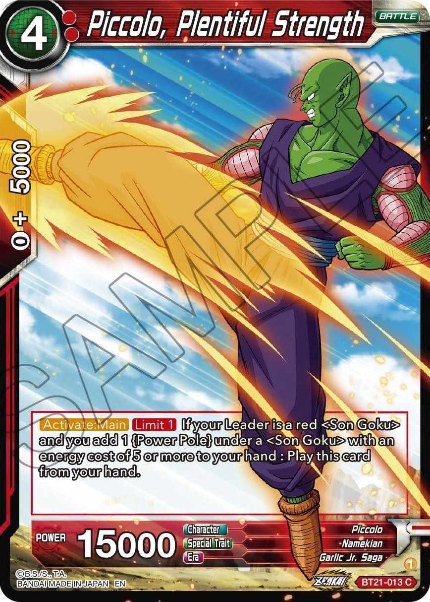 Piccolo, Plentiful Strength (BT21-013) [Wild Resurgence] | Dragon's Lair Comics and Fantasy Houston TX