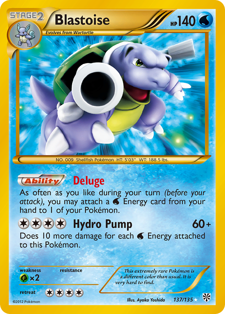 Blastoise (137/135) [Black & White: Plasma Storm] | Dragon's Lair Comics and Fantasy Houston TX