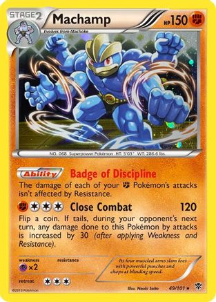 Machamp (49/101) (Cosmos Holo) [Black & White: Plasma Blast] | Dragon's Lair Comics and Fantasy Houston TX