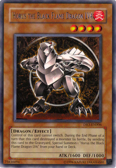 Horus the Black Flame Dragon LV4 [DR3-EN006] Rare | Dragon's Lair Comics and Fantasy Houston TX