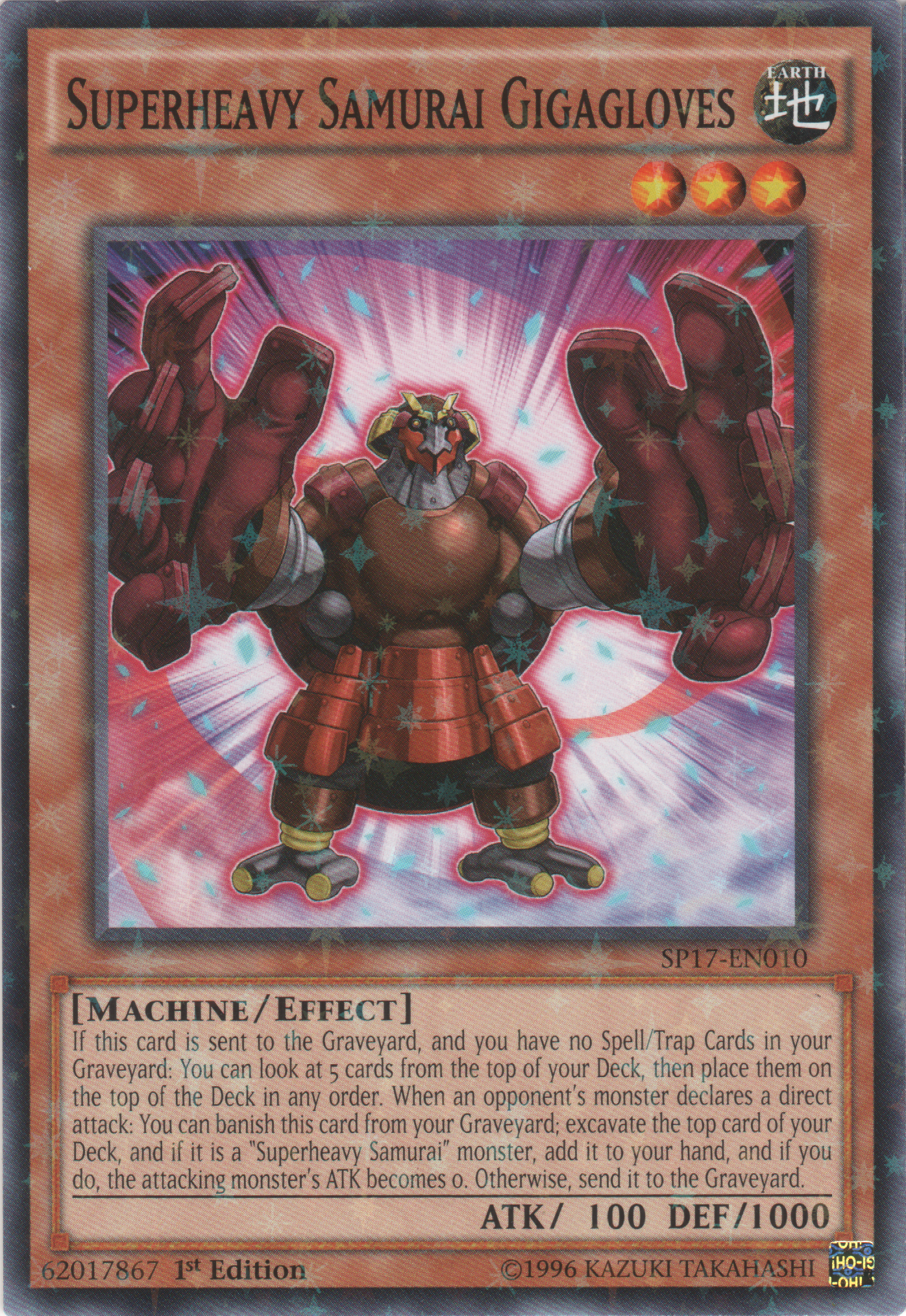 Superheavy Samurai Gigagloves [SP17-EN010] Starfoil Rare | Dragon's Lair Comics and Fantasy Houston TX