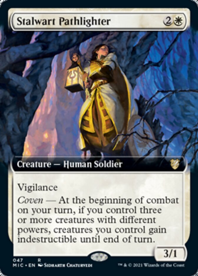 Stalwart Pathlighter (Extended Art) [Innistrad: Midnight Hunt Commander] | Dragon's Lair Comics and Fantasy Houston TX