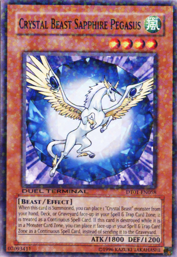 Crystal Beast Sapphire Pegasus [DT01-EN058] Common | Dragon's Lair Comics and Fantasy Houston TX