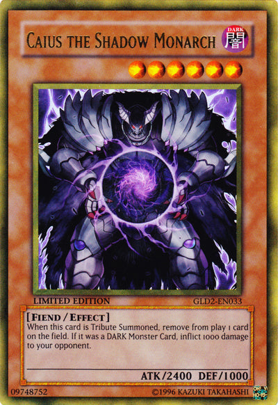 Caius the Shadow Monarch [GLD2-EN033] Ultra Rare | Dragon's Lair Comics and Fantasy Houston TX