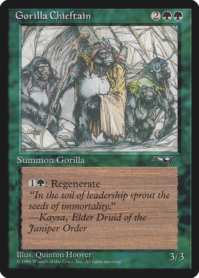 Gorilla Chieftain (Four Gorilla Art) [Alliances] | Dragon's Lair Comics and Fantasy Houston TX