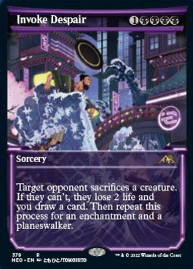 Invoke Despair (Showcase Soft Glow) [Kamigawa: Neon Dynasty] | Dragon's Lair Comics and Fantasy Houston TX