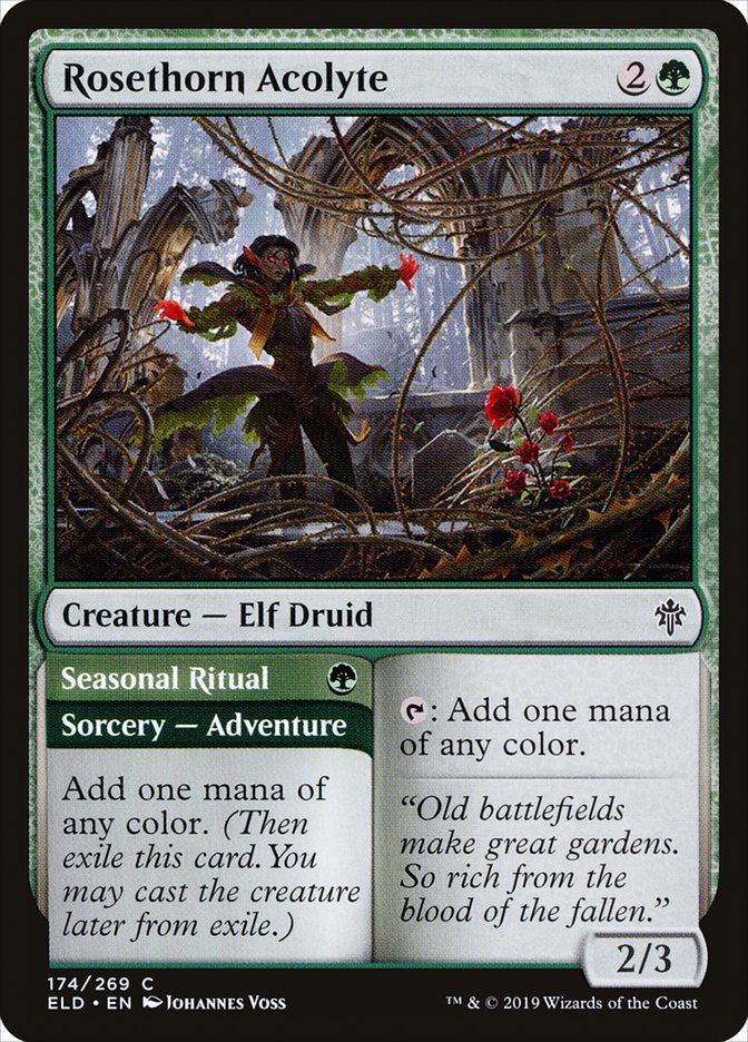 Rosethorn Acolyte // Seasonal Ritual [Throne of Eldraine] | Dragon's Lair Comics and Fantasy Houston TX