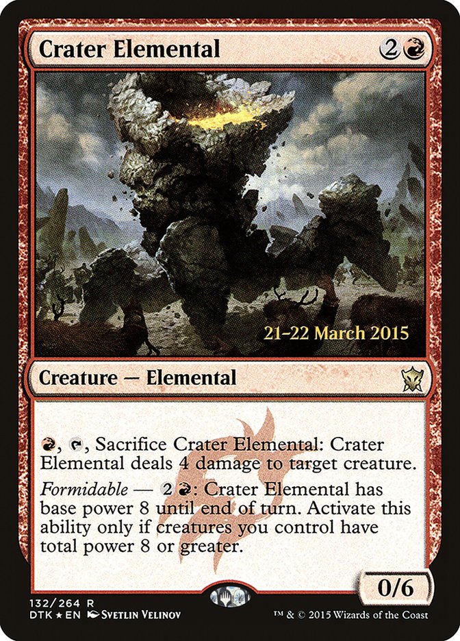 Crater Elemental [Dragons of Tarkir Prerelease Promos] | Dragon's Lair Comics and Fantasy Houston TX