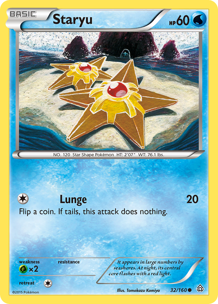 Staryu (32/160) [XY: Primal Clash] | Dragon's Lair Comics and Fantasy Houston TX