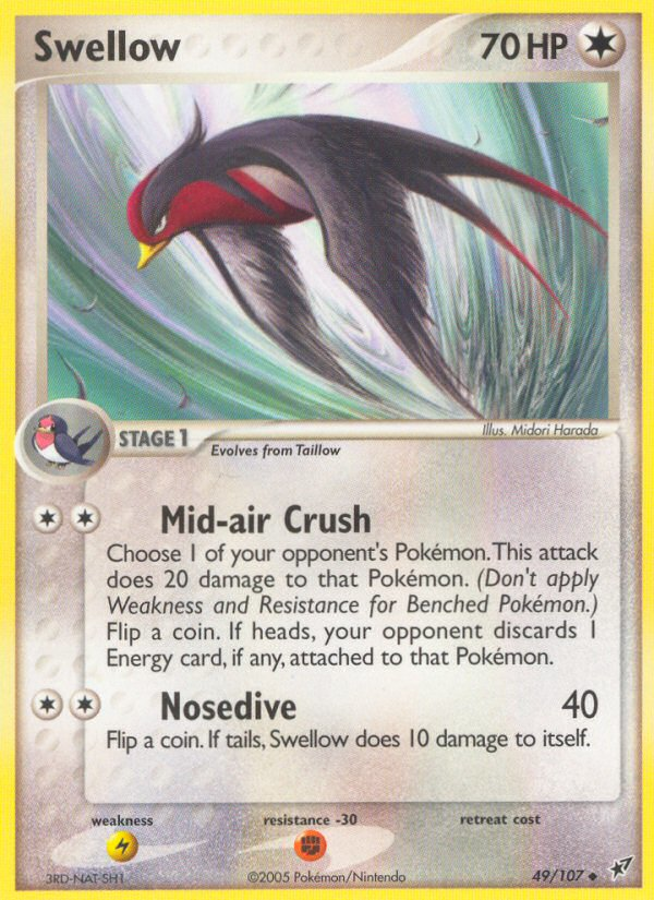 Swellow (49/107) [EX: Deoxys] | Dragon's Lair Comics and Fantasy Houston TX