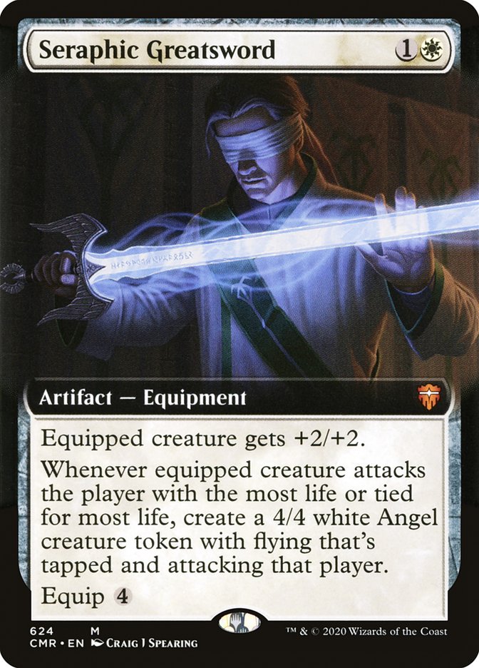 Seraphic Greatsword (Extended Art) [Commander Legends] | Dragon's Lair Comics and Fantasy Houston TX