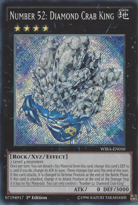 Number 52: Diamond Crab King [WIRA-EN050] Secret Rare | Dragon's Lair Comics and Fantasy Houston TX