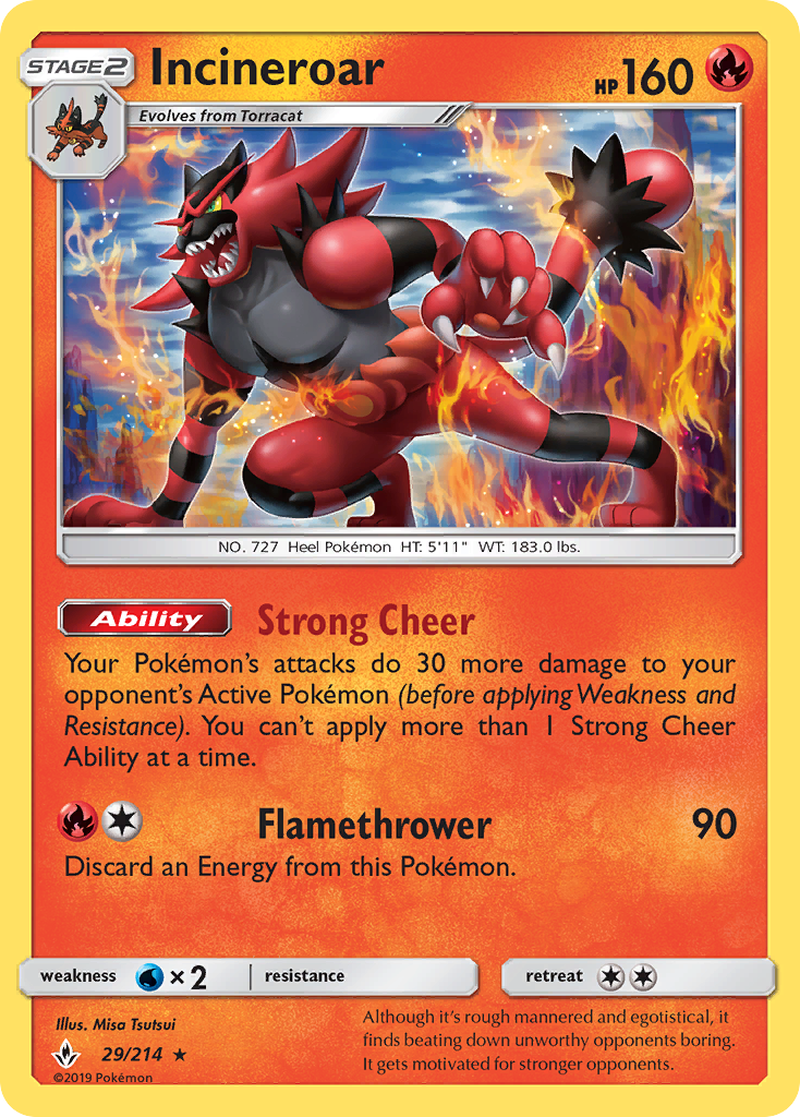 Incineroar (29/214) [Sun & Moon: Unbroken Bonds] | Dragon's Lair Comics and Fantasy Houston TX
