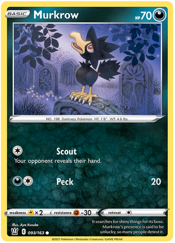 Murkrow (093/163) [Sword & Shield: Battle Styles] | Dragon's Lair Comics and Fantasy Houston TX