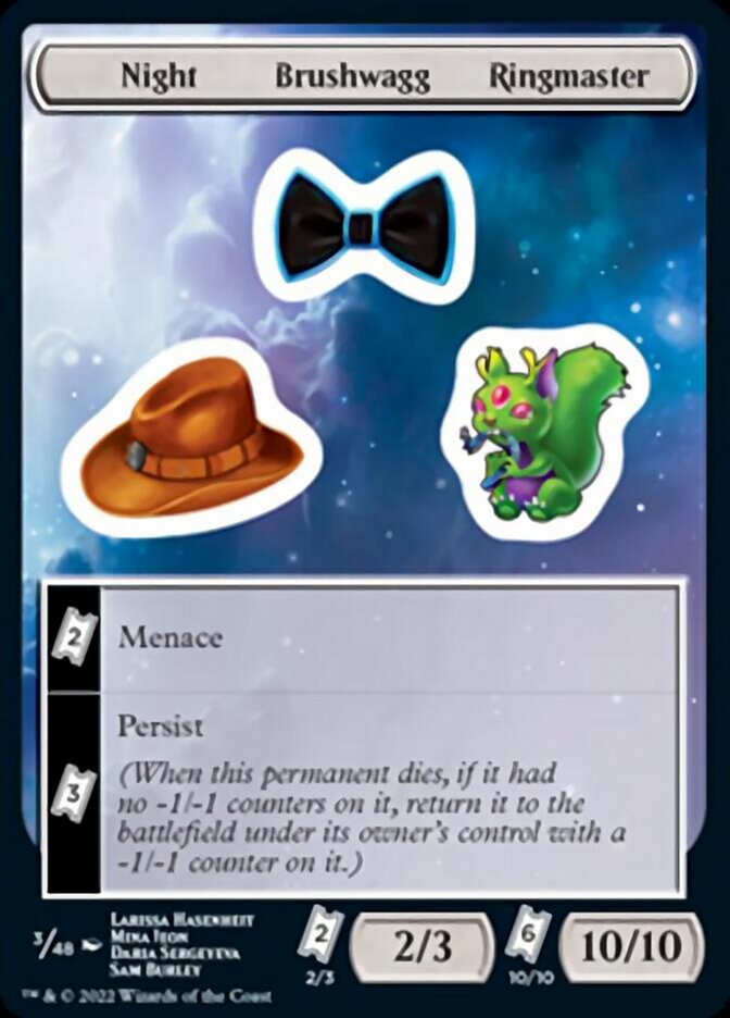Night Brushwagg Ringmaster [Unfinity Stickers] | Dragon's Lair Comics and Fantasy Houston TX