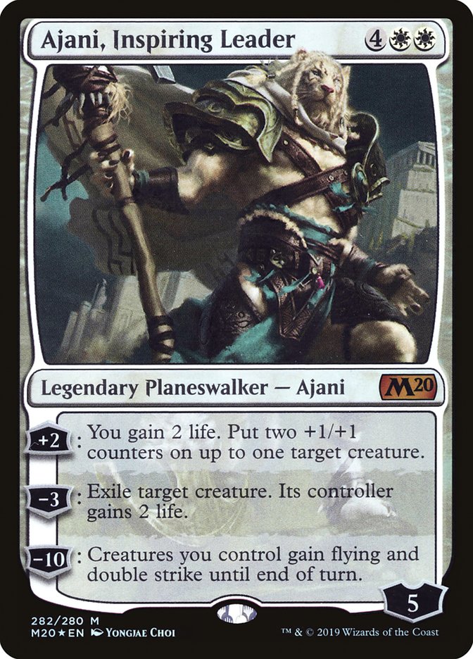 Ajani, Inspiring Leader [Core Set 2020] | Dragon's Lair Comics and Fantasy Houston TX