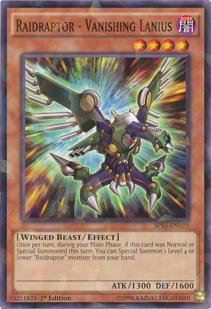 Raidraptor - Vanishing Lanius [SP15-EN029] Shatterfoil Rare | Dragon's Lair Comics and Fantasy Houston TX