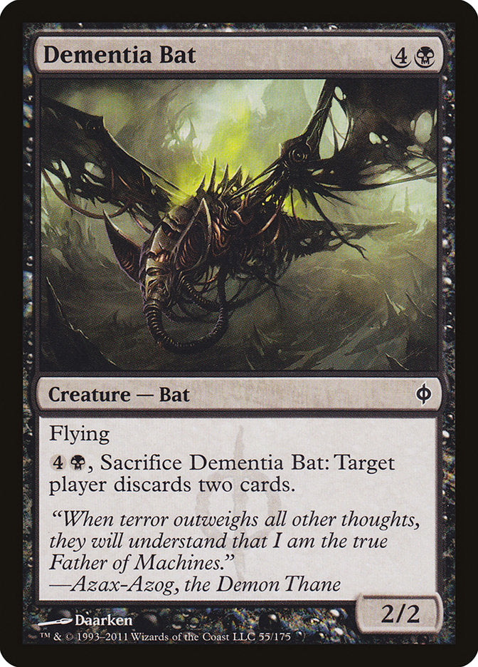 Dementia Bat [New Phyrexia] | Dragon's Lair Comics and Fantasy Houston TX
