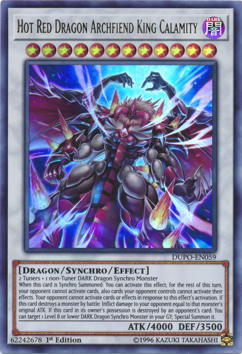 Hot Red Dragon Archfiend King Calamity [DUPO-EN059] Ultra Rare | Dragon's Lair Comics and Fantasy Houston TX