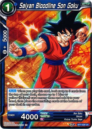 Saiyan Bloodline Son Goku (BT7-028) [Assault of the Saiyans] | Dragon's Lair Comics and Fantasy Houston TX
