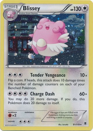 Blissey (81/119) (Cosmos Holo) [XY: Phantom Forces] | Dragon's Lair Comics and Fantasy Houston TX