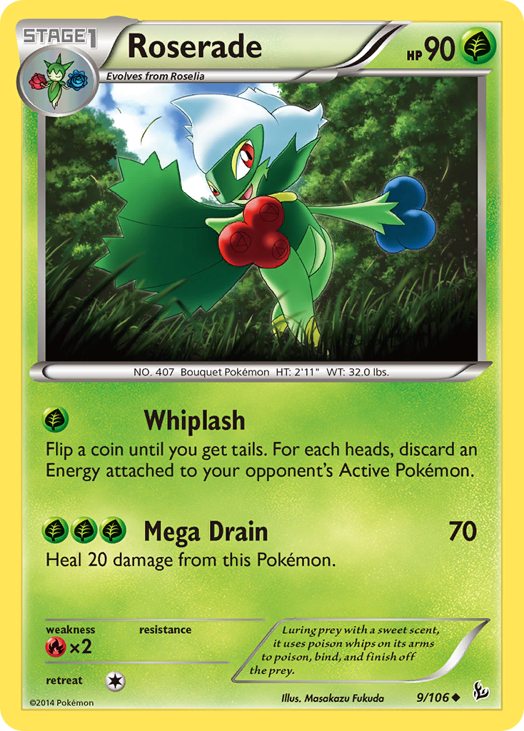 Roserade (9/106) [XY: Flashfire] | Dragon's Lair Comics and Fantasy Houston TX