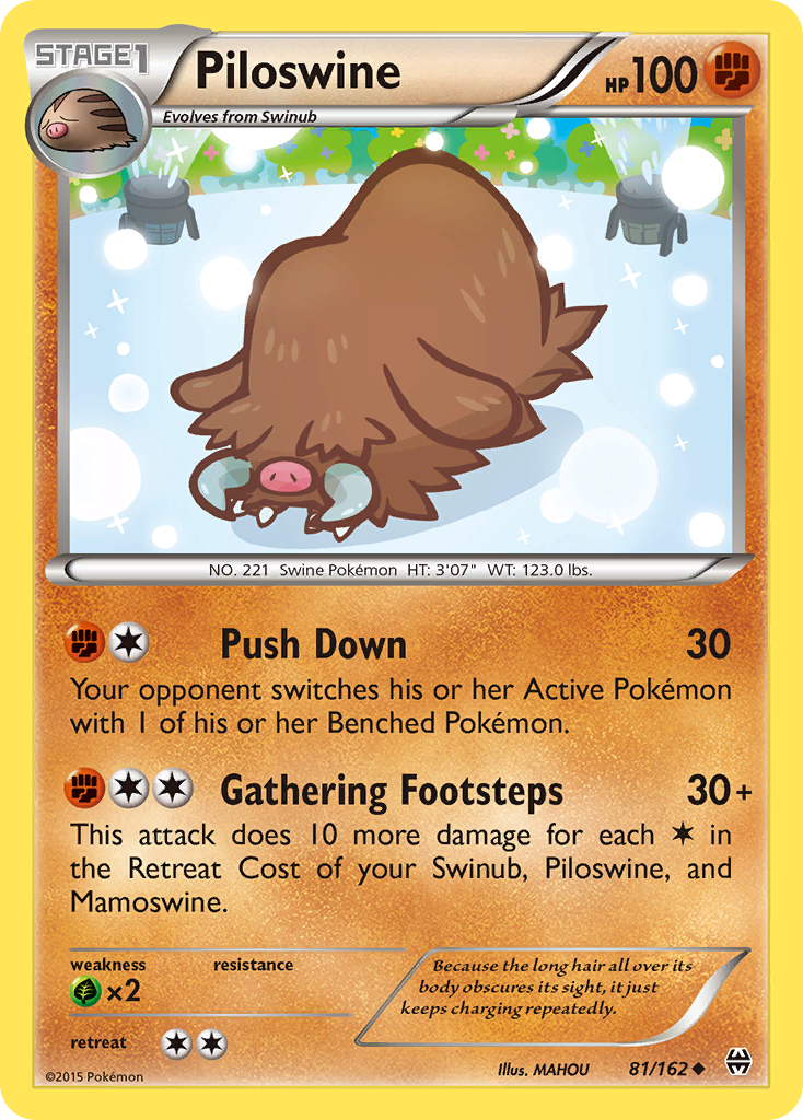 Piloswine (81/162) [XY: BREAKthrough] | Dragon's Lair Comics and Fantasy Houston TX