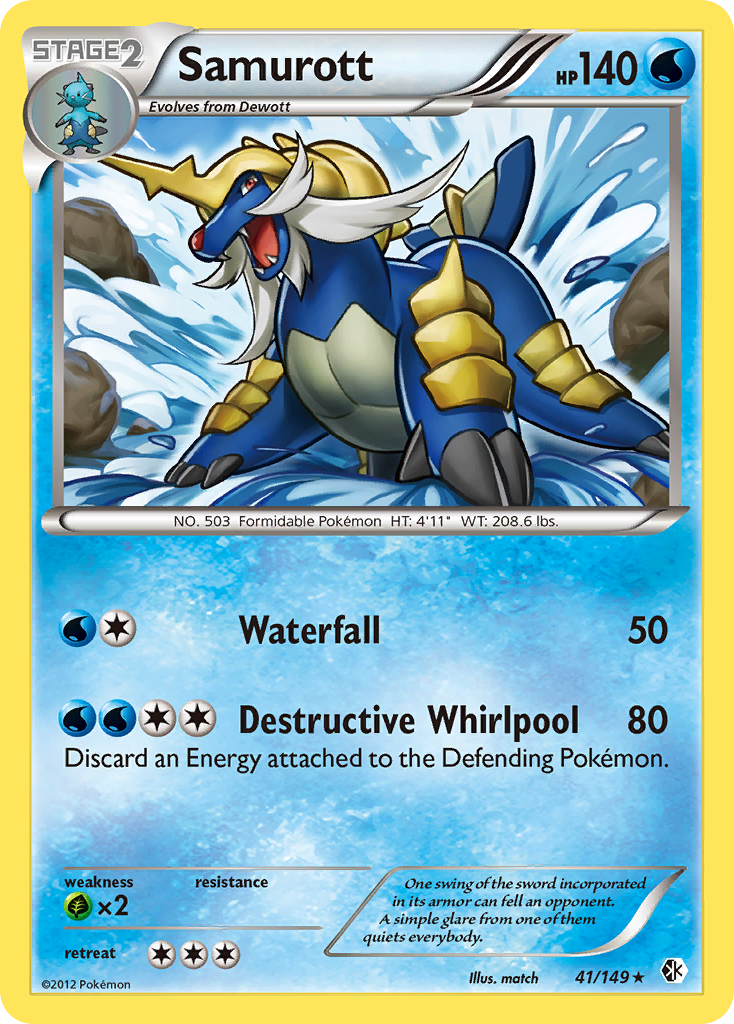 Samurott (41/149) [Black & White: Boundaries Crossed] | Dragon's Lair Comics and Fantasy Houston TX