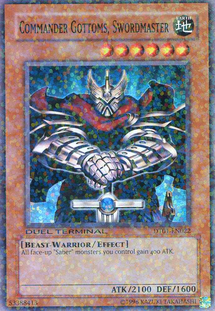 Commander Gottoms, Swordmaster [DT01-EN022] Super Rare | Dragon's Lair Comics and Fantasy Houston TX