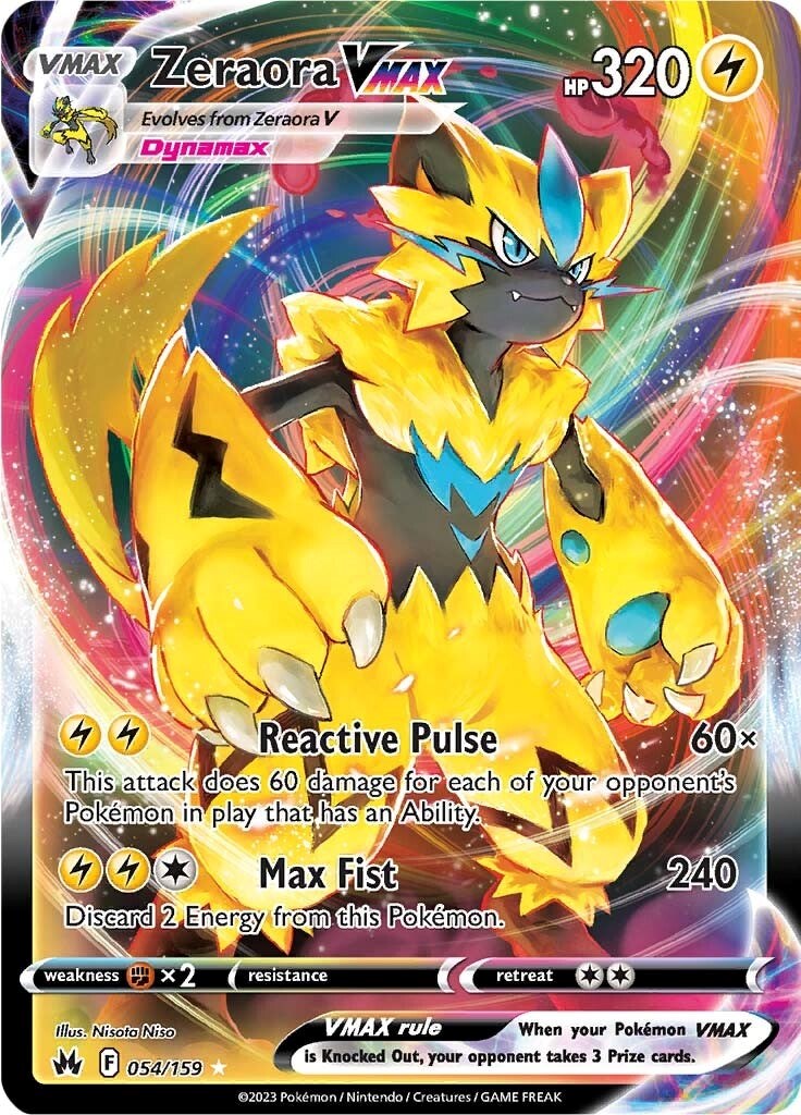 Zeraora VMAX (054/159) [Sword & Shield: Crown Zenith] | Dragon's Lair Comics and Fantasy Houston TX