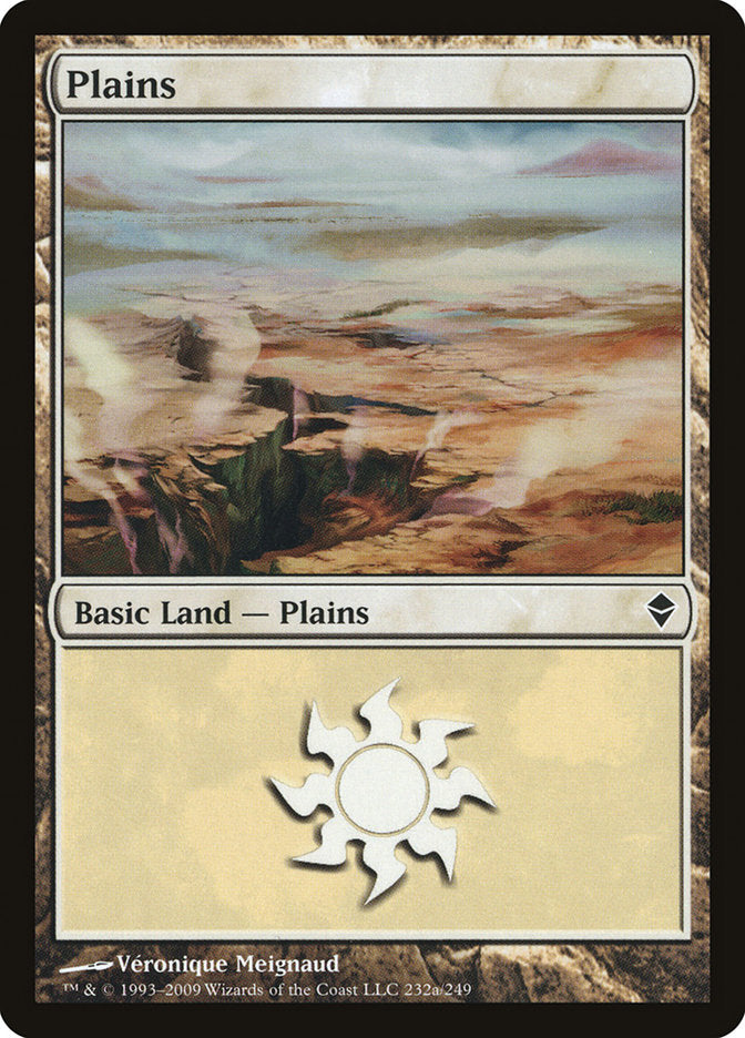 Plains (232a) [Zendikar] | Dragon's Lair Comics and Fantasy Houston TX