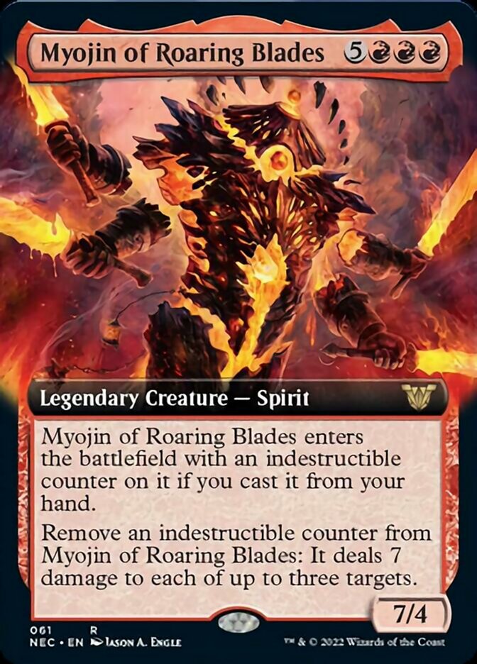 Myojin of Roaring Blades (Extended Art) [Kamigawa: Neon Dynasty Commander] | Dragon's Lair Comics and Fantasy Houston TX